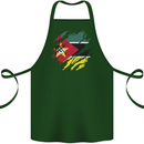 Torn Mozambique Flag Mozambican Day Football Cotton Apron 100% Organic Forest Green