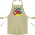 Torn Mozambique Flag Mozambican Day Football Cotton Apron 100% Organic Khaki