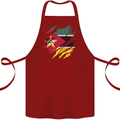 Torn Mozambique Flag Mozambican Day Football Cotton Apron 100% Organic Maroon