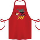 Torn Mozambique Flag Mozambican Day Football Cotton Apron 100% Organic Red
