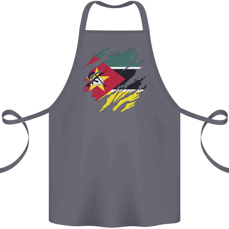 Torn Mozambique Flag Mozambican Day Football Cotton Apron 100% Organic Steel