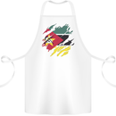 Torn Mozambique Flag Mozambican Day Football Cotton Apron 100% Organic White
