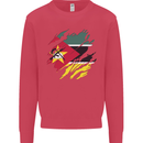 Torn Mozambique Flag Mozambican Day Football Kids Sweatshirt Jumper Heliconia