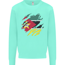 Torn Mozambique Flag Mozambican Day Football Kids Sweatshirt Jumper Peppermint