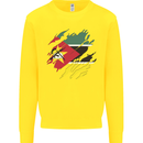 Torn Mozambique Flag Mozambican Day Football Kids Sweatshirt Jumper Yellow
