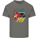 Torn Mozambique Flag Mozambican Day Football Kids T-Shirt Childrens Charcoal