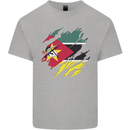Torn Mozambique Flag Mozambican Day Football Kids T-Shirt Childrens Sports Grey