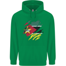 Torn Mozambique Flag Mozambican Day Football Mens 80% Cotton Hoodie Irish Green