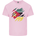 Torn Mozambique Flag Mozambican Day Football Mens Cotton T-Shirt Tee Top Light Pink