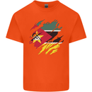 Torn Mozambique Flag Mozambican Day Football Mens Cotton T-Shirt Tee Top Orange
