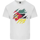 Torn Mozambique Flag Mozambican Day Football Mens Cotton T-Shirt Tee Top White