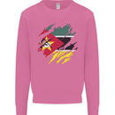 Torn Mozambique Flag Mozambican Day Football Mens Sweatshirt Jumper Azalea