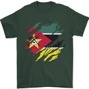 Torn Mozambique Flag Mozambican Day Football Mens T-Shirt 100% Cotton Forest Green