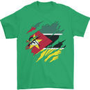 Torn Mozambique Flag Mozambican Day Football Mens T-Shirt 100% Cotton Irish Green