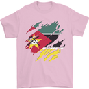 Torn Mozambique Flag Mozambican Day Football Mens T-Shirt 100% Cotton Light Pink