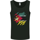 Torn Mozambique Flag Mozambican Day Football Mens Vest Tank Top Black