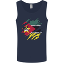Torn Mozambique Flag Mozambican Day Football Mens Vest Tank Top Navy Blue