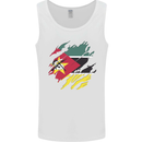 Torn Mozambique Flag Mozambican Day Football Mens Vest Tank Top White