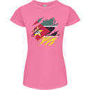 Torn Mozambique Flag Mozambican Day Football Womens Petite Cut T-Shirt Azalea