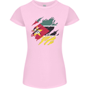 Torn Mozambique Flag Mozambican Day Football Womens Petite Cut T-Shirt Light Pink