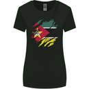 Torn Mozambique Flag Mozambican Day Football Womens Wider Cut T-Shirt Black