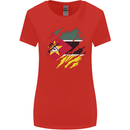 Torn Mozambique Flag Mozambican Day Football Womens Wider Cut T-Shirt Red