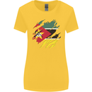 Torn Mozambique Flag Mozambican Day Football Womens Wider Cut T-Shirt Yellow