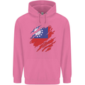 Torn Myanmar Flag Burmese Day Football Childrens Kids Hoodie Azalea