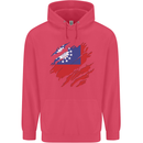 Torn Myanmar Flag Burmese Day Football Childrens Kids Hoodie Heliconia