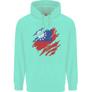 Torn Myanmar Flag Burmese Day Football Childrens Kids Hoodie Peppermint