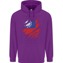 Torn Myanmar Flag Burmese Day Football Childrens Kids Hoodie Purple