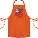 Torn Myanmar Flag Burmese Day Football Cotton Apron 100% Organic Orange