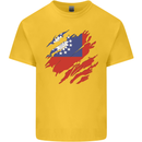 Torn Myanmar Flag Burmese Day Football Mens Cotton T-Shirt Tee Top Yellow