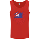 Torn Myanmar Flag Burmese Day Football Mens Vest Tank Top Red