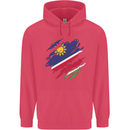Torn Namibia Flag Namibian Day Football Childrens Kids Hoodie Heliconia