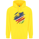 Torn Namibia Flag Namibian Day Football Childrens Kids Hoodie Yellow