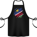 Torn Namibia Flag Namibian Day Football Cotton Apron 100% Organic Black