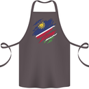 Torn Namibia Flag Namibian Day Football Cotton Apron 100% Organic Dark Grey