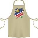 Torn Namibia Flag Namibian Day Football Cotton Apron 100% Organic Khaki