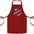 Torn Namibia Flag Namibian Day Football Cotton Apron 100% Organic Maroon