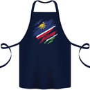 Torn Namibia Flag Namibian Day Football Cotton Apron 100% Organic Navy Blue