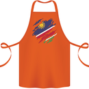 Torn Namibia Flag Namibian Day Football Cotton Apron 100% Organic Orange