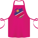 Torn Namibia Flag Namibian Day Football Cotton Apron 100% Organic Pink