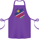 Torn Namibia Flag Namibian Day Football Cotton Apron 100% Organic Purple