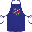 Torn Namibia Flag Namibian Day Football Cotton Apron 100% Organic Royal Blue