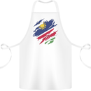 Torn Namibia Flag Namibian Day Football Cotton Apron 100% Organic White