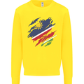 Torn Namibia Flag Namibian Day Football Kids Sweatshirt Jumper Yellow