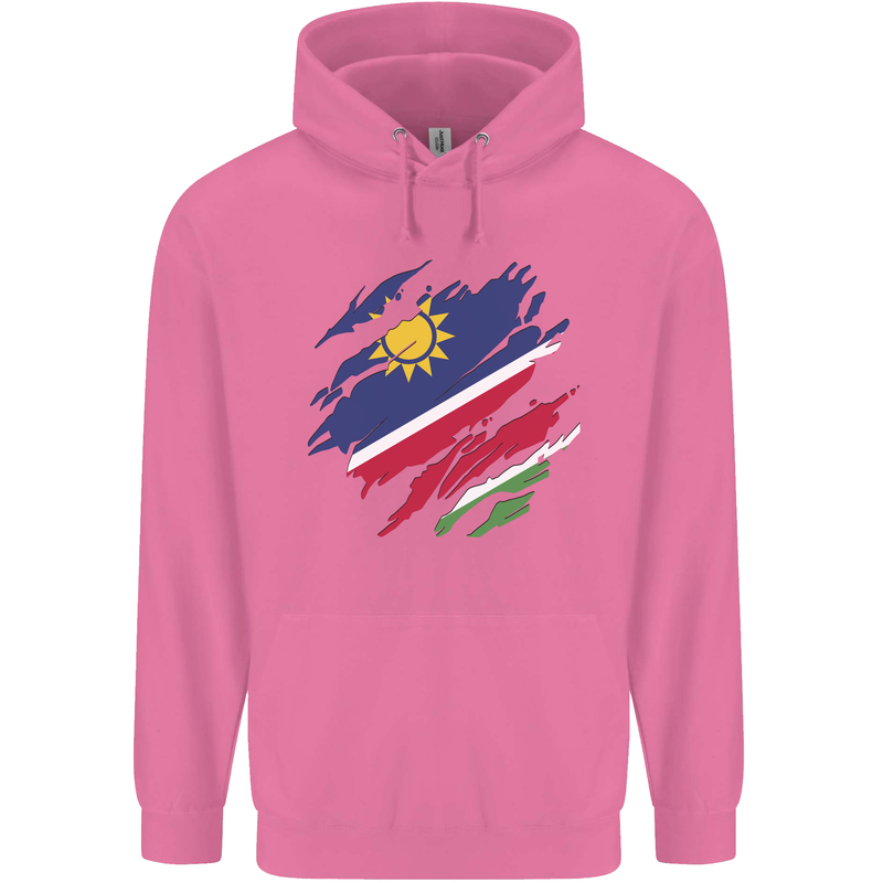 Torn Namibia Flag Namibian Day Football Mens 80% Cotton Hoodie Azelea