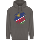 Torn Namibia Flag Namibian Day Football Mens 80% Cotton Hoodie Charcoal