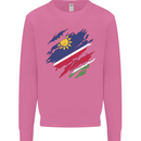 Torn Namibia Flag Namibian Day Football Mens Sweatshirt Jumper Azalea
